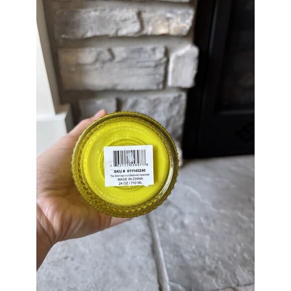 Fall 2023 Starbucks Studded Lemon Teal Gradient Cold Cup Tumbler 24oz Venti - Picture 4 of 7